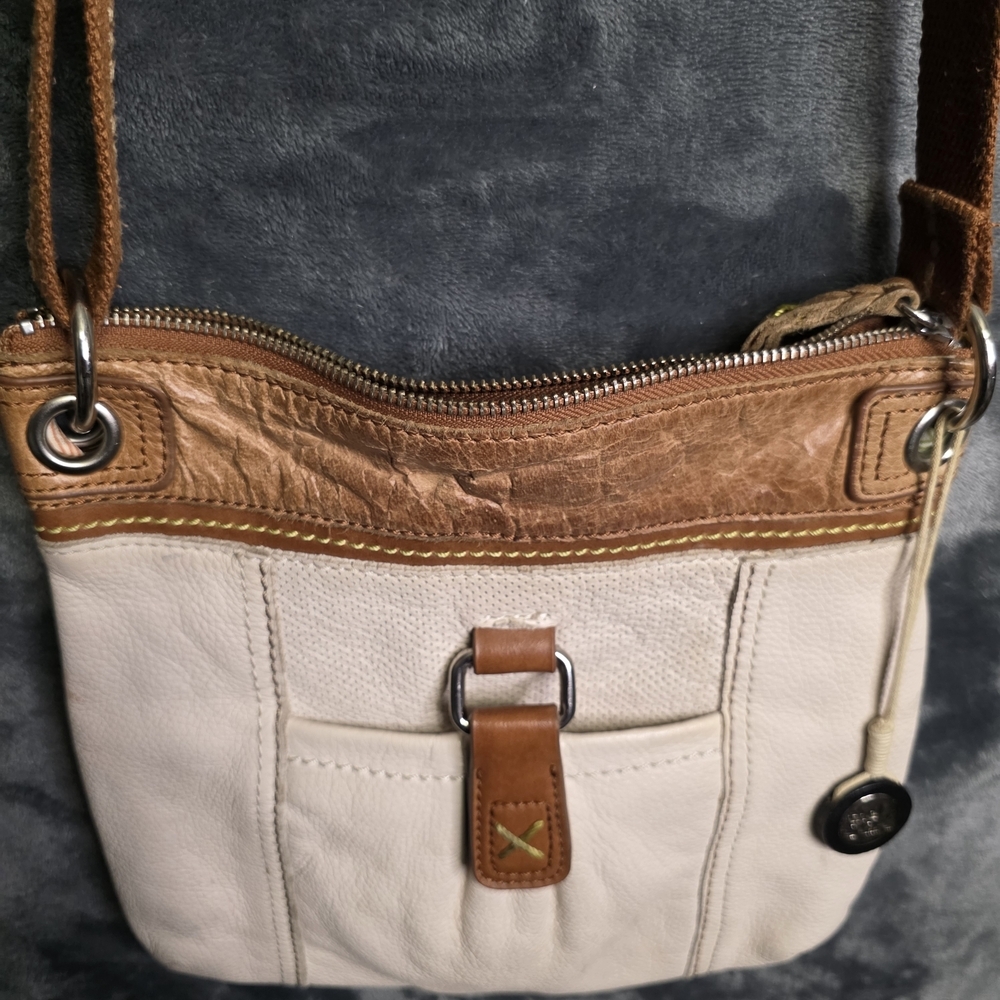 The Sak Cream and Brown Crossbody Bag - Picture 3 of 13
